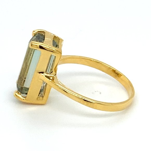 Bi Color Tourmaline 4.55ct Solid 14K Yellow Gold Ring - Picture 6 of 7